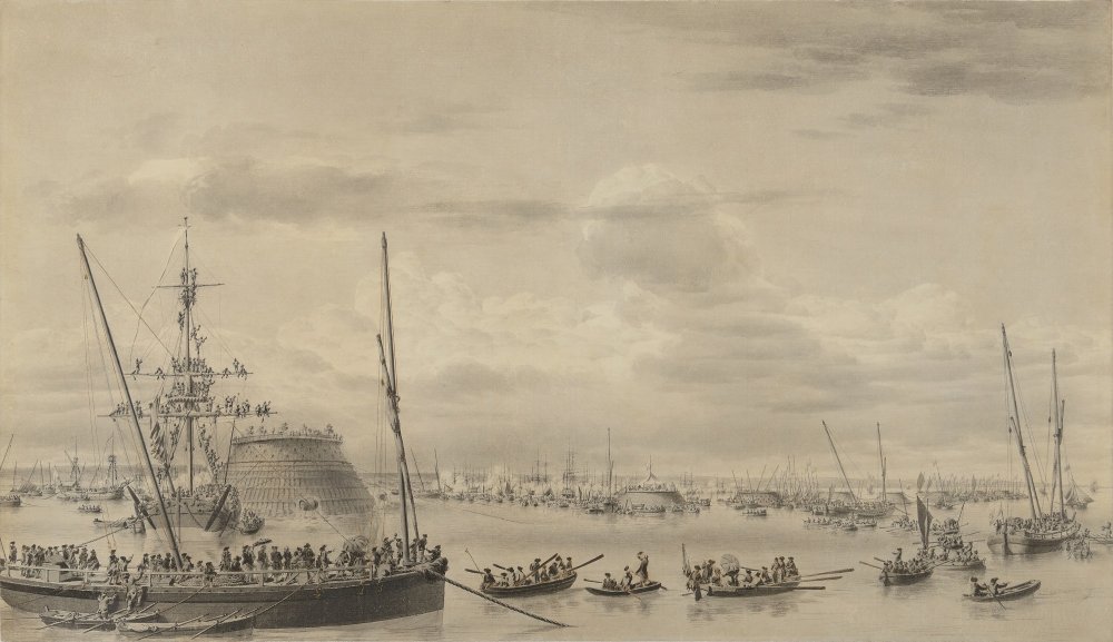 Immersion of the Ninth Cone in Cherbourg Harbor in the Presence of King (…)