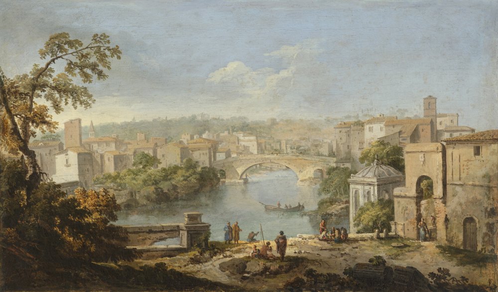 Vue du Ponte Cestio depuis l’isola Tibertina