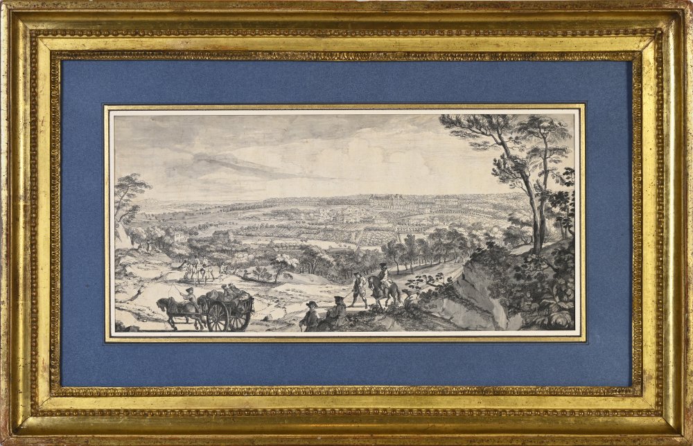 View of the village and the castle of Meudon