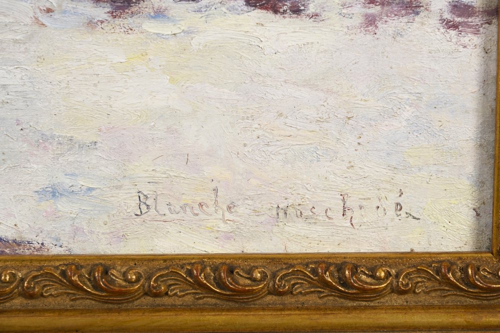 Route de campagne enneigée, le Val près de Giverny