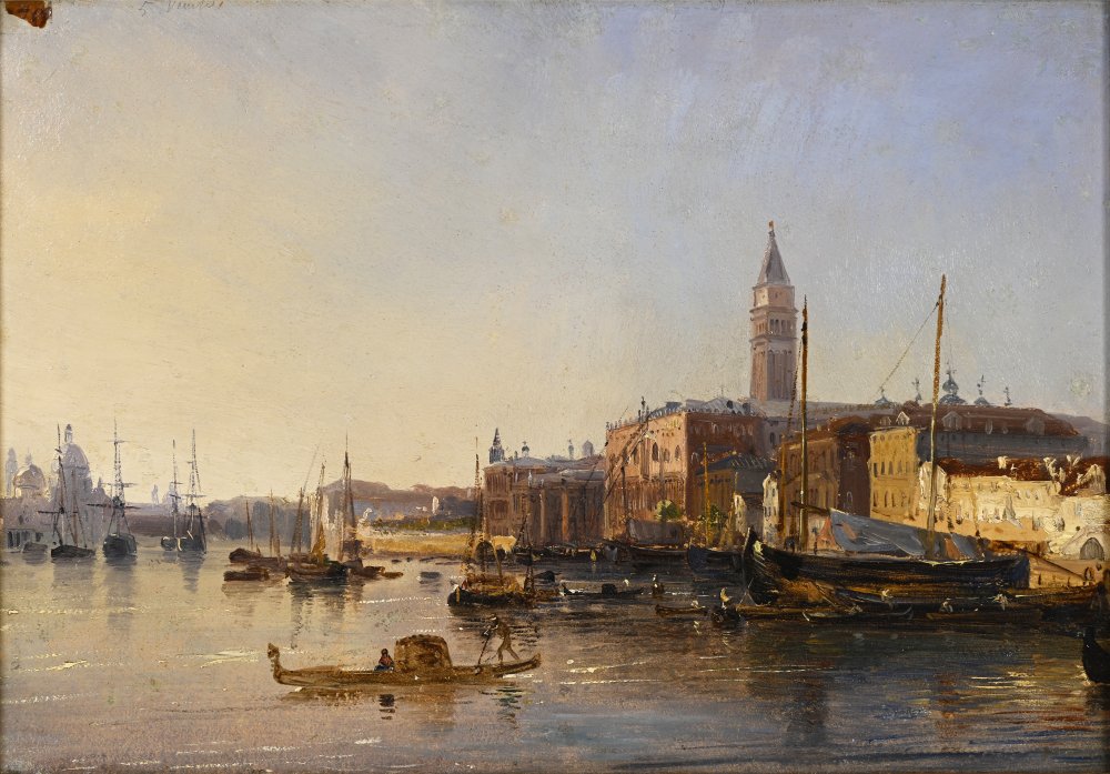 Venise, vue du Palais des Doges à l’entrée du Grand Canal
