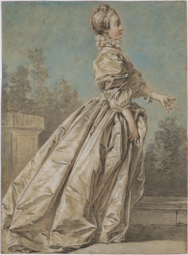 Femme dans un parc, tournée vers la droit, autrefois dite « Madame de (…)