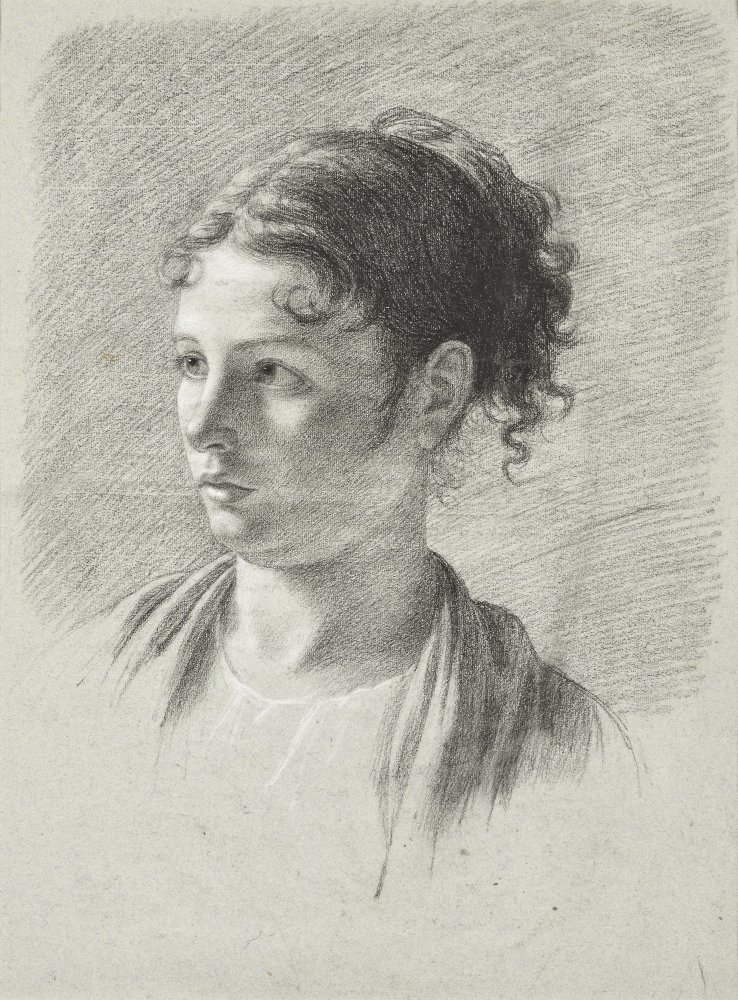 Portrait of a Young Woman in Left Profile