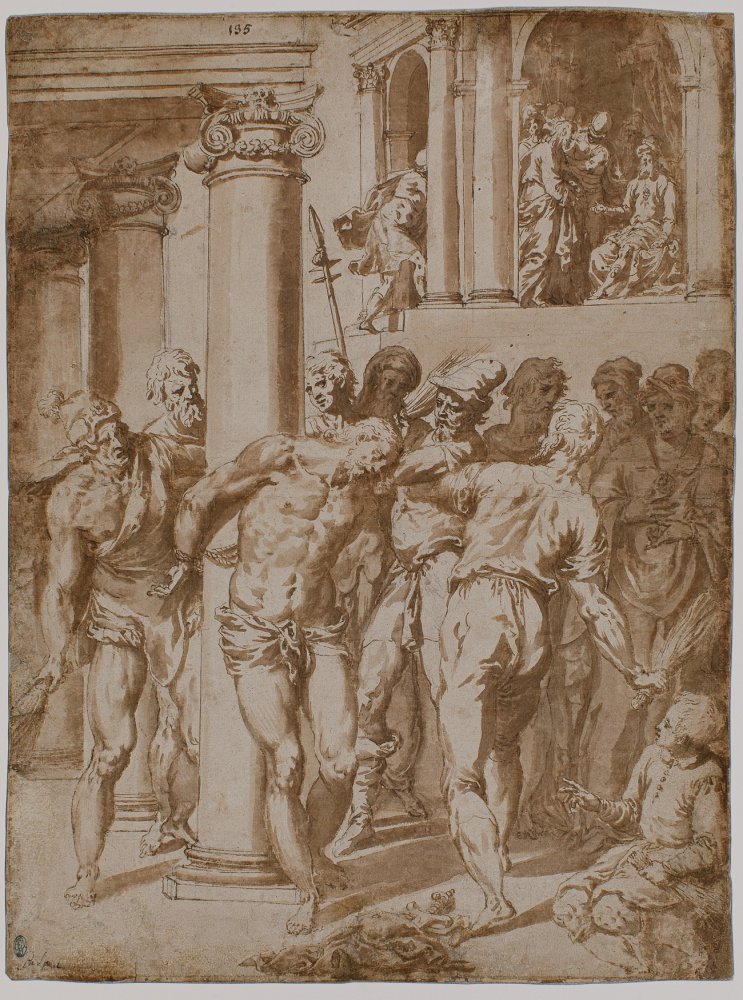 La Flagellation du Christ, Le Christ devant Caïphe