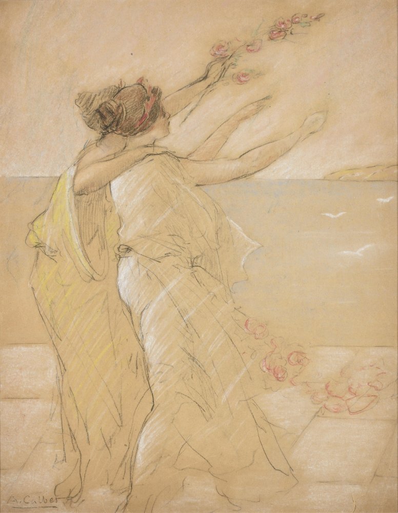 Femmes au bord de l’eau par jour de grand vent