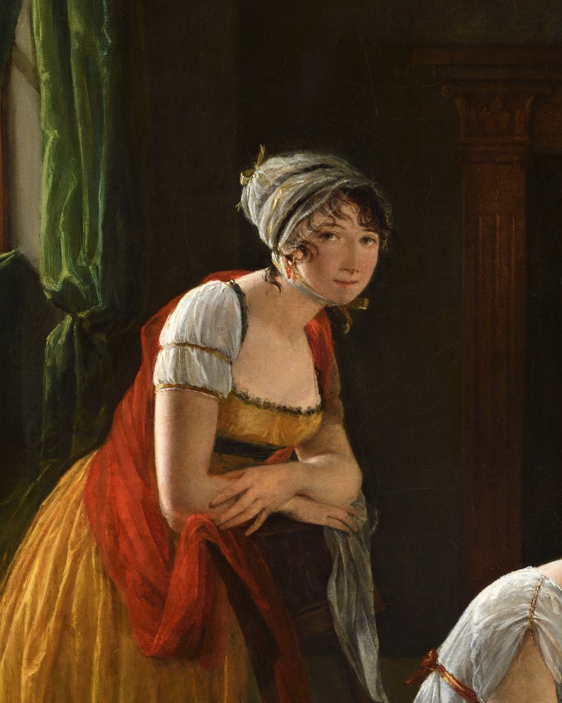 Woman Artist Giving a Drawing Lesson, presumed to be a Self-Portrait