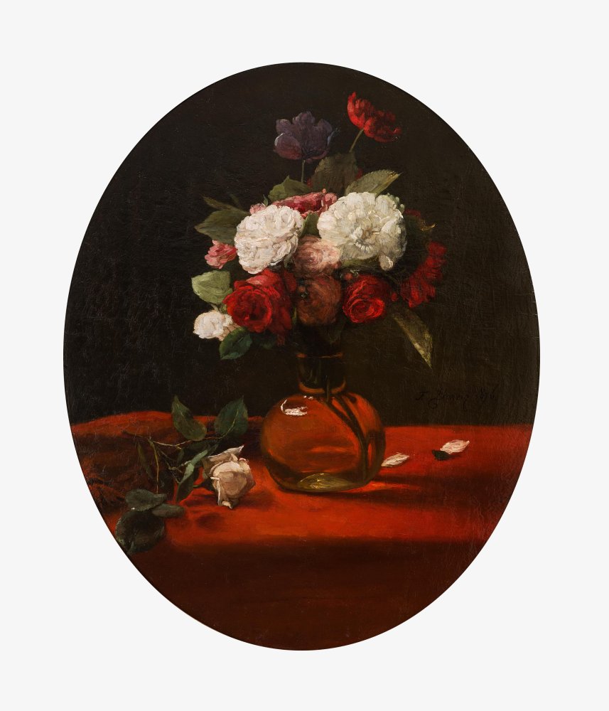 Still life with peonies
