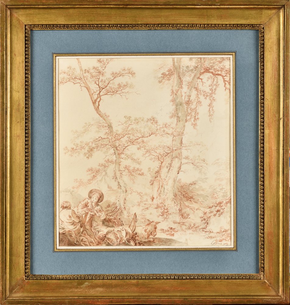 Le Repos pendant la fuite en Egypte (recto) Esquisse de paysage avec un (…)