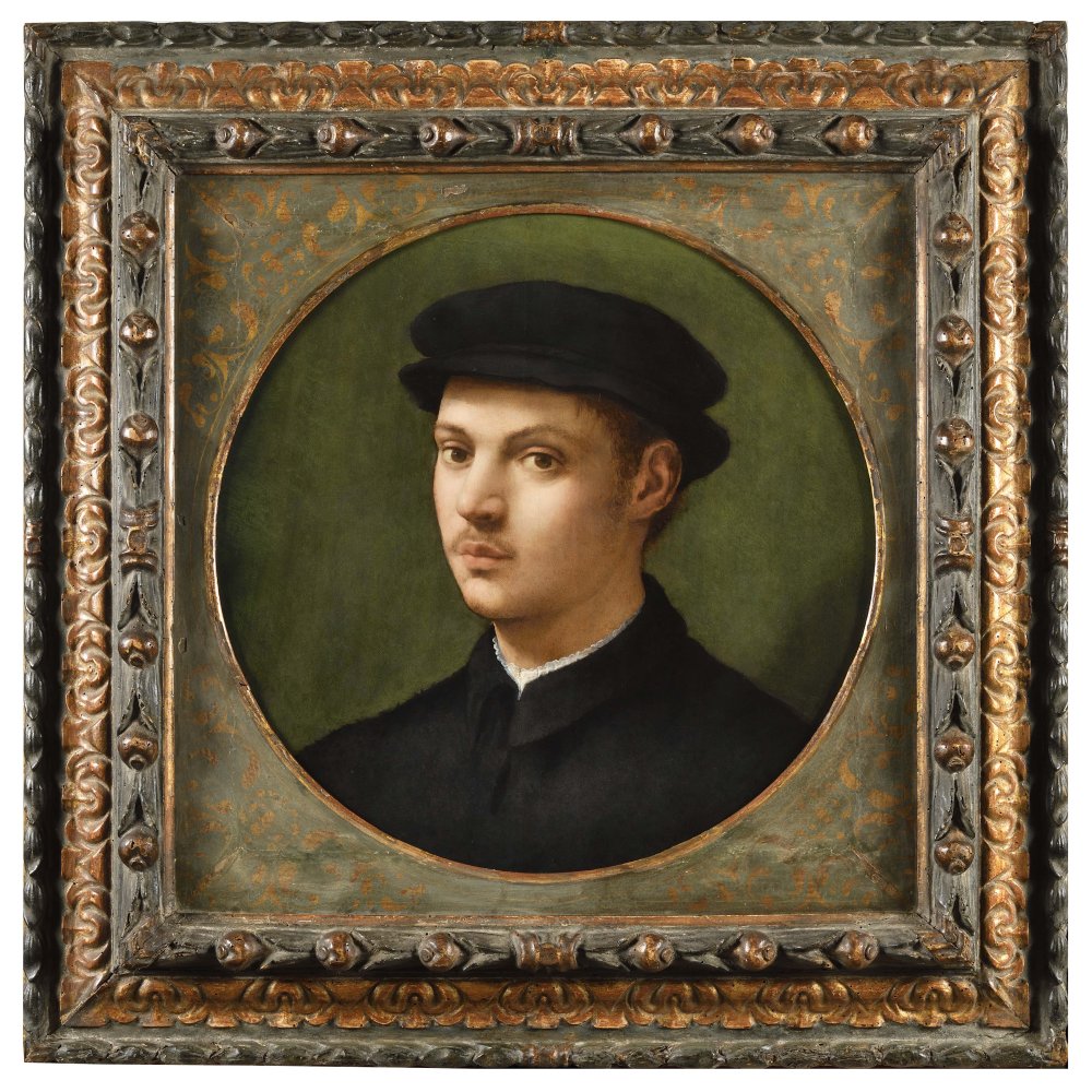 Portrait de jeune homme en buste au béret