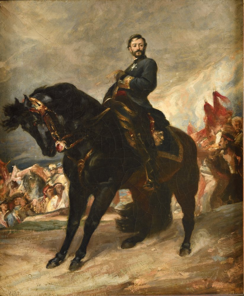 Étude pour l’arrivée du général Prim devant Madrid le 8 octobre 1868, avec (…)