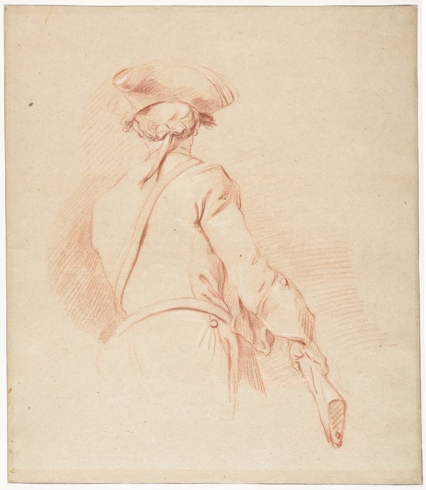 A Fusilier from the French Army seen from behind